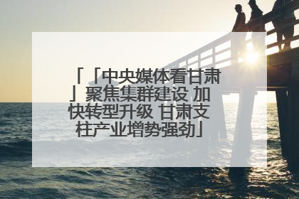 「中央媒体看甘肃」聚焦集群建设 加快转型升级 甘肃支柱产业增势强劲
