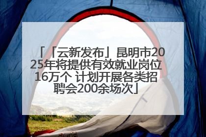 「云新发布」昆明市2025年将提供有效就业岗位16万个 计划开展各类招聘会200余场次
