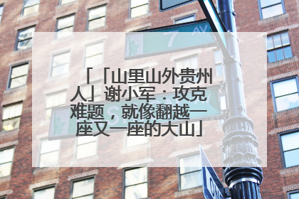 「山里山外贵州人」谢小军：攻克难题，就像翻越一座又一座的大山
