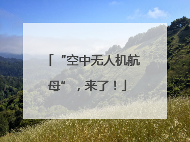 “空中无人机航母”，来了！