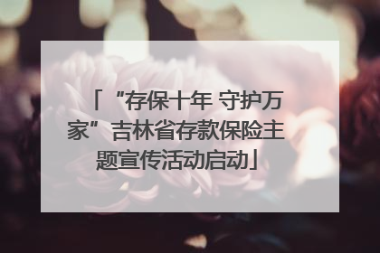 “存保十年 守护万家”吉林省存款保险主题宣传活动启动