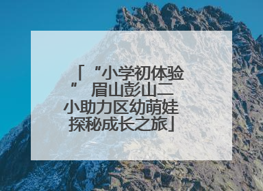 “小学初体验” 眉山彭山二小助力区幼萌娃探秘成长之旅