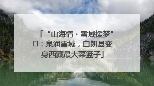 “山海情・雪域援梦”⑪：泉润雪域，白朗县变身西藏最大菜篮子