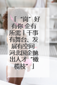 “岗”好有你 企有所需丨干事有舞台、发展有空间 河北国企抛出人才“橄榄枝”