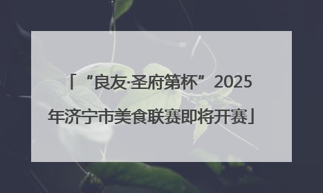 “良友·圣府第杯”2025年济宁市美食联赛即将开赛