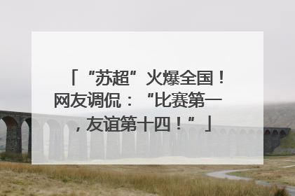 “苏超”火爆全国！网友调侃：“比赛第一，友谊第十四！”