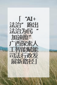 “AI+法治”跑出法治为民“加速度” 广西探索人工智能赋能司法行政发展新路径