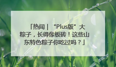 热闻｜“Plus版”大粽子，长得像板砖！这些山东特色粽子你吃过吗？