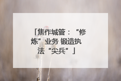 焦作城管：“修炼”业务 锻造执法“尖兵”