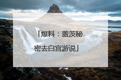 爆料：盖茨秘密去白宫游说
