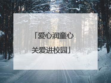 爱心润童心 关爱进校园
