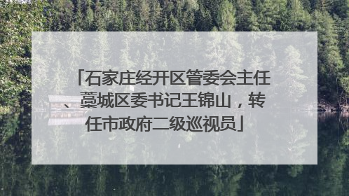 石家庄经开区管委会主任、藁城区委书记王锦山，转任市政府二级巡视员