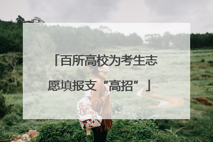 百所高校为考生志愿填报支“高招”