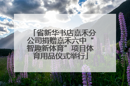 省新华书店嘉禾分公司捐赠嘉禾六中“智趣新体育”项目体育用品仪式举行