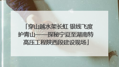 穿山越水架长虹 银线飞度护青山——探秘宁夏至湖南特高压工程陕西段建设现场