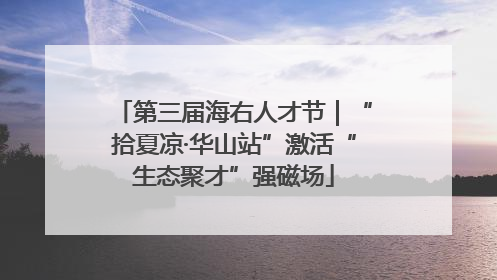 第三届海右人才节｜“拾夏凉·华山站”激活“生态聚才”强磁场