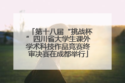 第十八届“挑战杯”四川省大学生课外学术科技作品竞赛终审决赛在成都举行