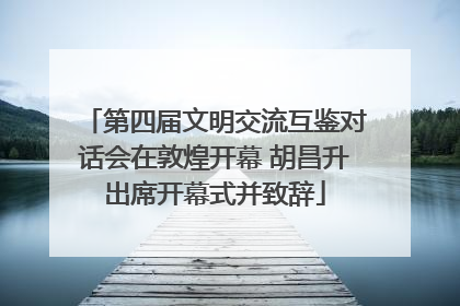 第四届文明交流互鉴对话会在敦煌开幕 胡昌升出席开幕式并致辞