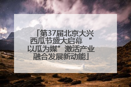 第37届北京大兴西瓜节盛大启幕 “以瓜为媒”激活产业融合发展新动能