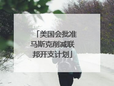 美国会批准马斯克削减联邦开支计划