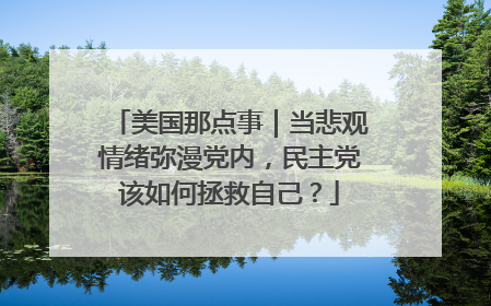 美国那点事｜当悲观情绪弥漫党内，民主党该如何拯救自己？