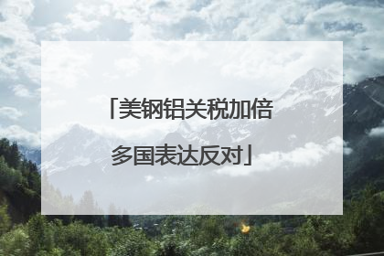 美钢铝关税加倍 多国表达反对