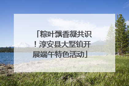 粽叶飘香凝共识！淳安县大墅镇开展端午特色活动