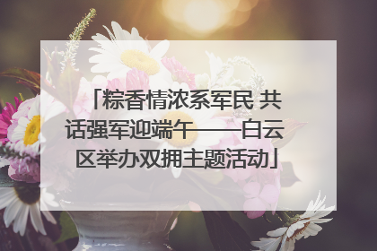粽香情浓系军民 共话强军迎端午——白云区举办双拥主题活动
