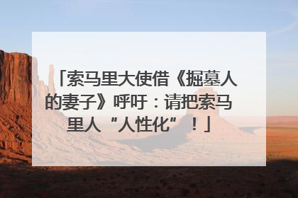 索马里大使借《掘墓人的妻子》呼吁：请把索马里人“人性化”！