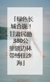 绿色长城合拢！甘肃民勤380公里锁边林带缚住沙海