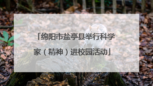 绵阳市盐亭县举行科学家（精神）进校园活动