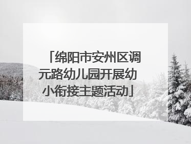 绵阳市安州区调元路幼儿园开展幼小衔接主题活动