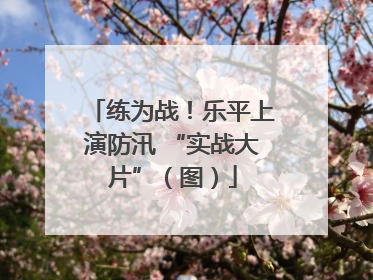 练为战！乐平上演防汛 “实战大片”（图）