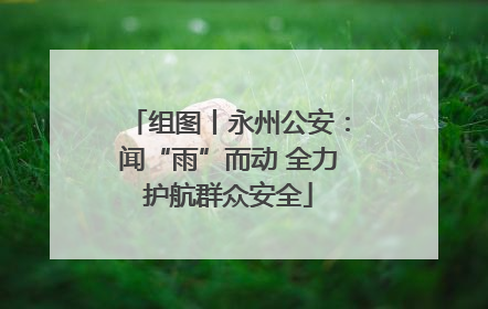 组图丨永州公安：闻“雨”而动 全力护航群众安全