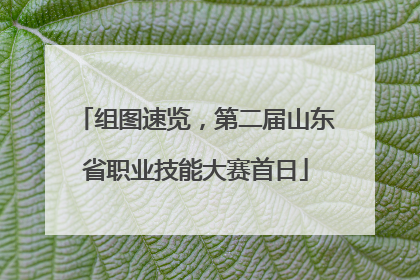 组图速览，第二届山东省职业技能大赛首日