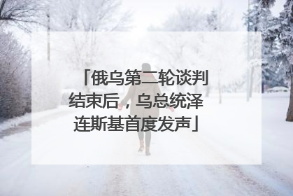 俄乌第二轮谈判结束后，乌总统泽连斯基首度发声