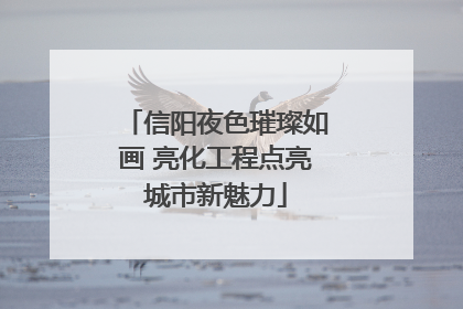 信阳夜色璀璨如画 亮化工程点亮城市新魅力