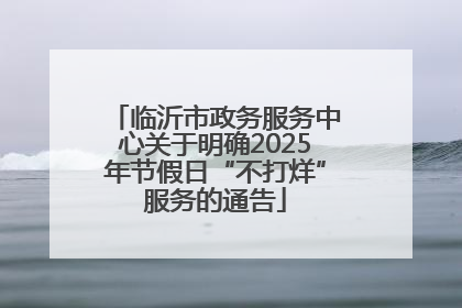 临沂市政务服务中心关于明确2025年节假日“不打烊”服务的通告