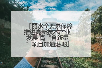 丽水全要素保障推进高新技术产业发展 高“含新量”项目加速落地