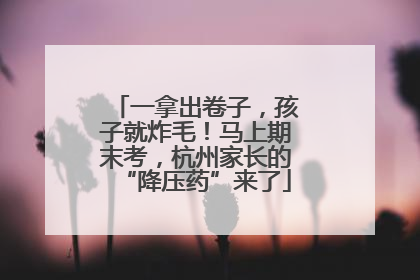 一拿出卷子，孩子就炸毛！马上期末考，杭州家长的“降压药”来了