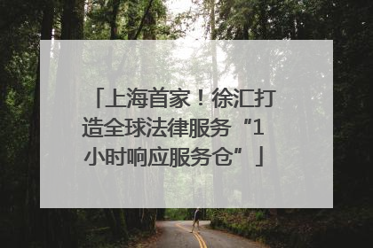 上海首家！徐汇打造全球法律服务“1小时响应服务仓”