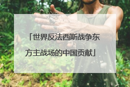 世界反法西斯战争东方主战场的中国贡献