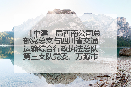 中建一局西南公司总部党总支与四川省交通运输综合行政执法总队第三支队党委、万源市草坝镇莲花院村党支部开展党建联建