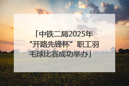中铁二局2025年“开路先锋杯”职工羽毛球比赛成功举办