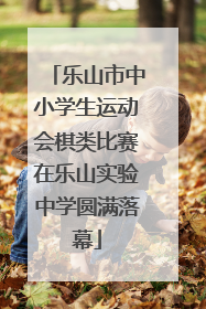 乐山市中小学生运动会棋类比赛在乐山实验中学圆满落幕