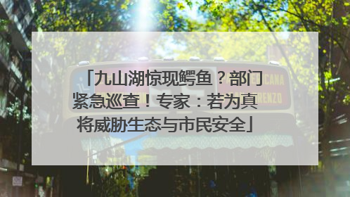 九山湖惊现鳄鱼？部门紧急巡查！专家：若为真将威胁生态与市民安全
