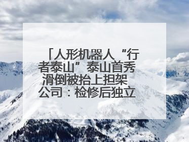 人形机器人“行者泰山”泰山首秀滑倒被抬上担架 公司：检修后独立下山 测试就是为暴露问题