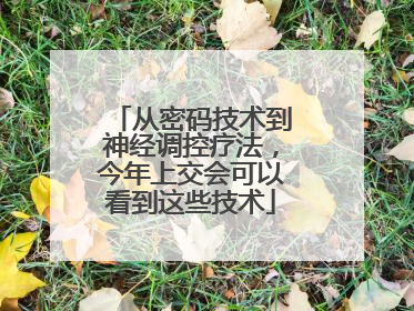 从密码技术到神经调控疗法，今年上交会可以看到这些技术