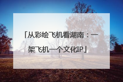从彩绘飞机看湖南：一架飞机一个文化IP