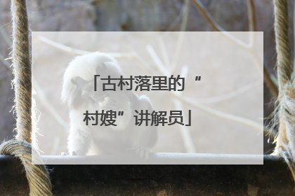 古村落里的“村嫂”讲解员